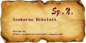 Szekeres Nikolett névjegykártya