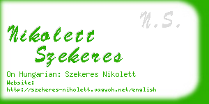 nikolett szekeres business card
